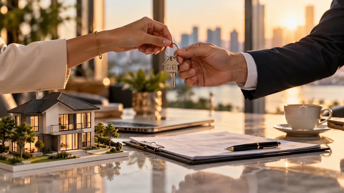 Home keys exchanged over closing documents